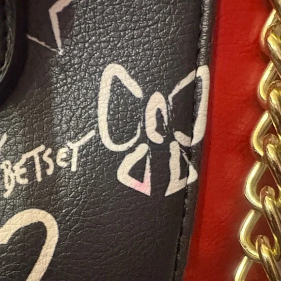 Betsey Johnson Black and Red Satchel - Picture 7 of 10